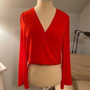 GB Gianni Bini Red/Orange Blouse (S)